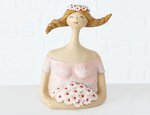 Статуэтка бюст девушка весна, полистоун, 10х8х16 см, Boltze 1021323-две косички - изображение