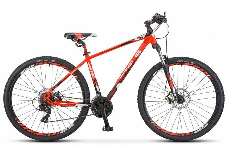 Велосипед 29 Stels Navigator 930 MD V010 (рама 16.5) (ALU рама) Неоновый/красный/Черный