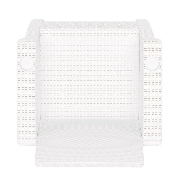 Альтернатива Кресло «Ротанг», 73 × 70 × 79 см, без подушки, цвет белый - фотография № 4
