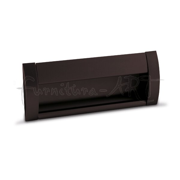 Ручка-врезная крепление саморезами 96 мм, материал алюминий/пластик, цвет коричневый, арт. SH.RU2.096.BR