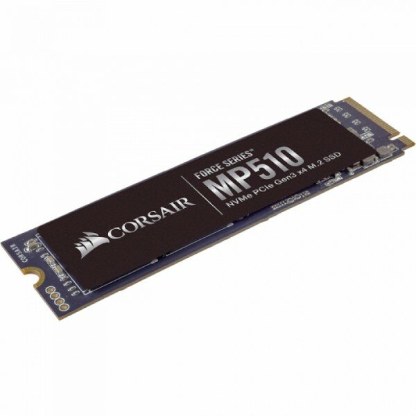 Накопитель M.2 2280 1920GB Corsair MP510 Client SSD CSSD-F1920GBMP510 PCIe Gen3x4 with NVMe, 3480/2700, IOPS 485/530K, MTBF 1.8M, 3D TLC, 3120TBW, NVMe 1.3, RTL