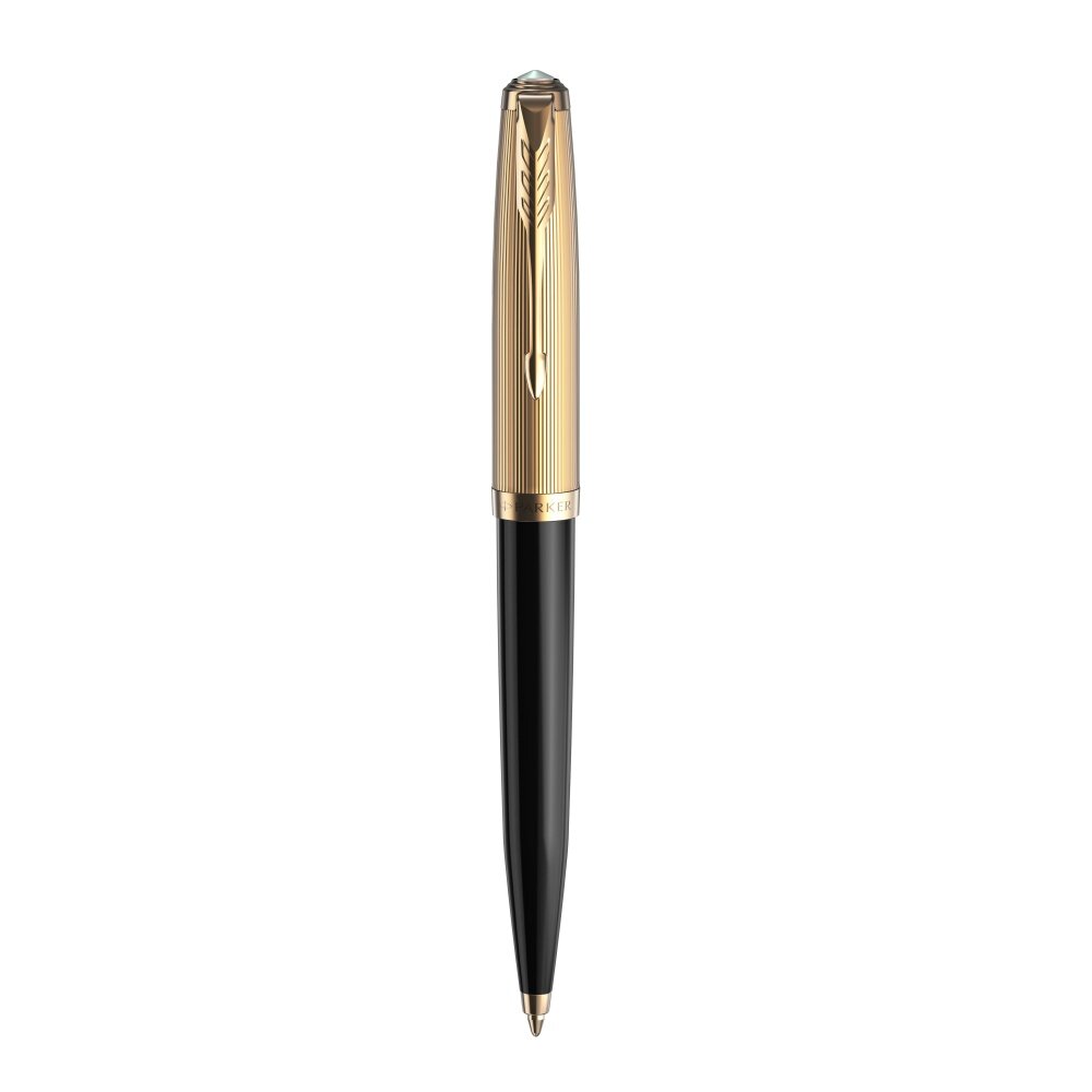 Шариковая ручка Parker 51 DELUXE BLACK GT, стержень: M, цвет чернил: black, в подарочной упаковке.