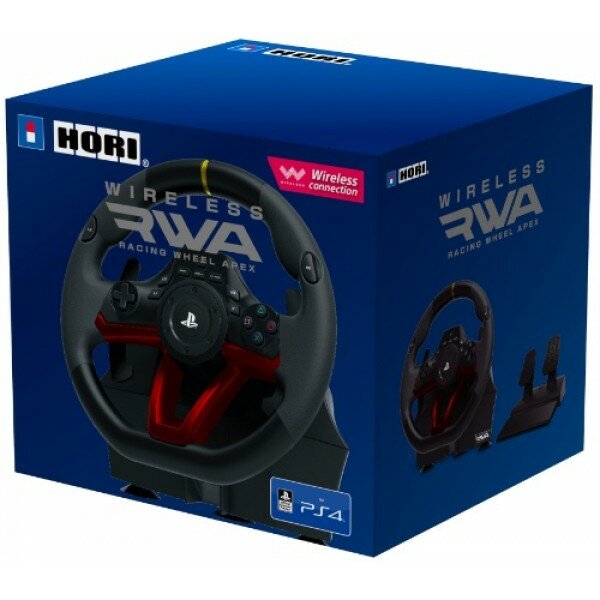 Руль HORI Wireless Racing Wheel Apex PS4, черный