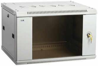 ITK 19" настенный шкаф 12U 600x4500 стеклянная дверь RAL7035 LWR3-12U64-GF IEK