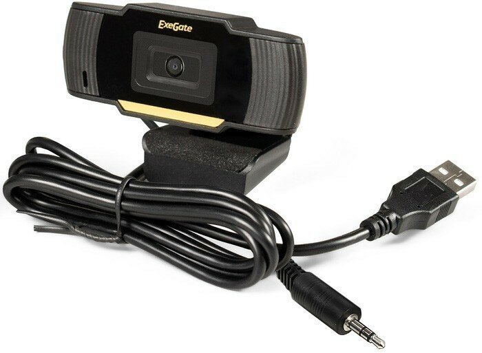 Веб-камера Exegate GoldenEye C270 (640x480, USB 2.0, 3.5mm Jack, фокусировка фиксированная, встроенный микрофон с шумоподавлением)