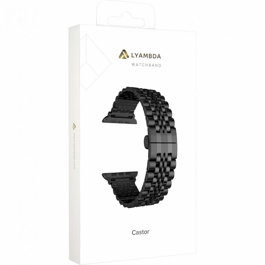 Ремешок Lyambda Castor для Apple Watch 38-41 мм Black