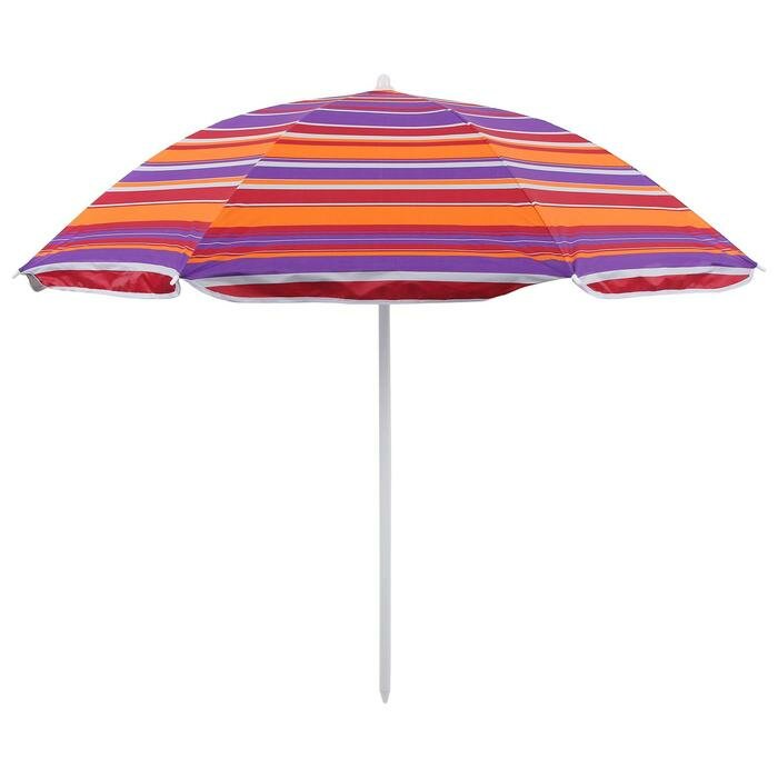 Зонт пляжный «Модерн» с механизмом наклона, серебряным покрытием, d=180 cм, h=195 см, цвет микс - фотография № 3