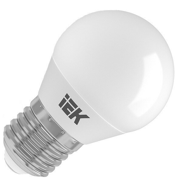 Светодиодная LED лампа IEK шар G45 E27 9W(810lm) 3000К 3K ECO LLE-G45-9-230-30-E27