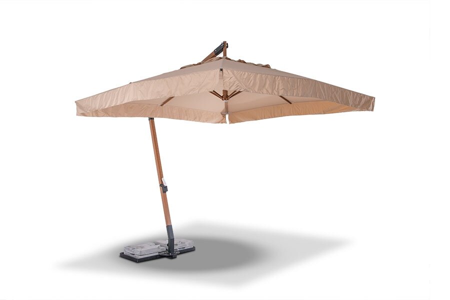 4SIS зонт уличный Корсика 3х4м (цвет под дерево) - фотография № 2