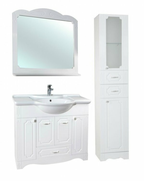 Зеркало Bellezza Кантри-105 белое (4619918000017) /6175/ - фотография № 3