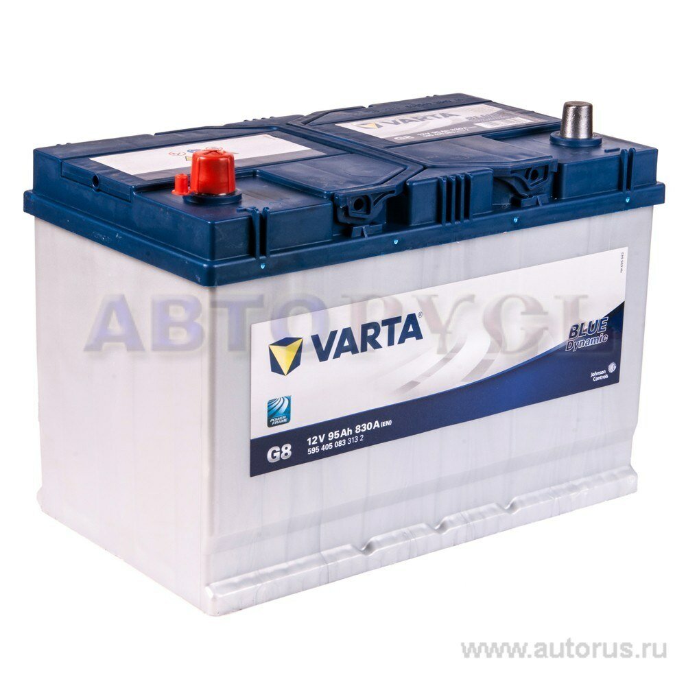 Аккумулятор varta blue dynamic 95 а/ч прямая l+ g8 306x173x225 en830 а