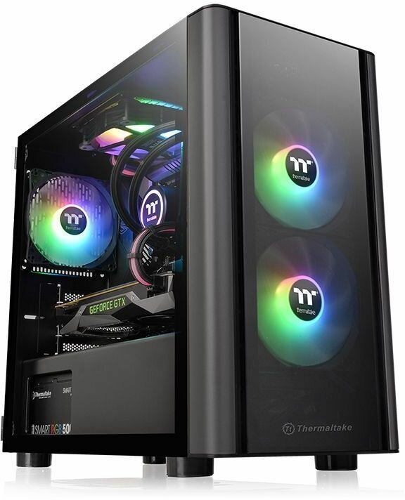 Корпус для компьютера Thermaltake V150 TG CA-1R1-00S1WN-00 Black