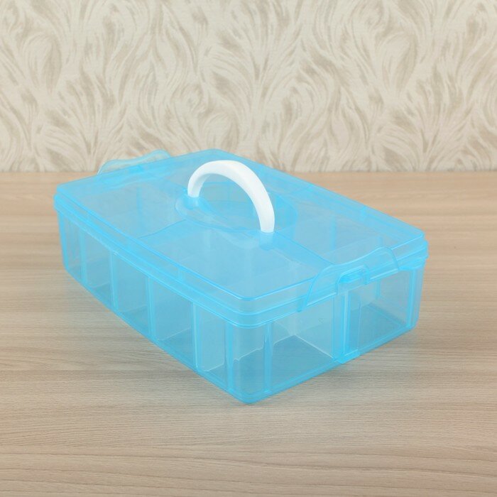 Бокс пластиковый для хранения, 10 ячеек, 25,5×17×7 см, цвет микс - фотография № 1
