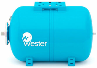 Расширительный бак для водоснабжения горизонтальный 24л Wester (0-14-0950)
