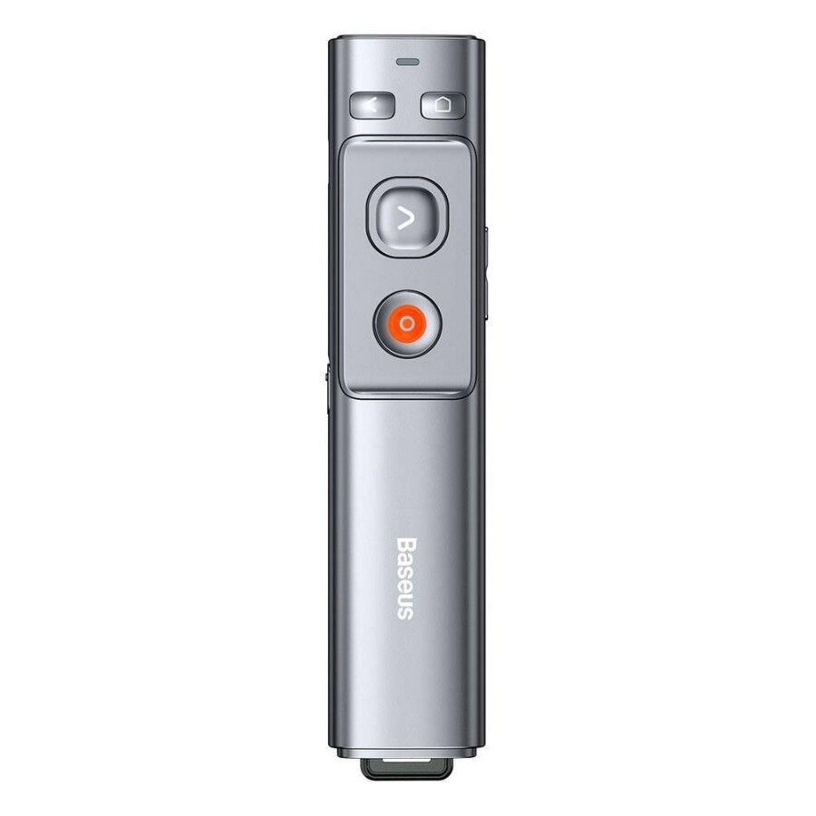 Пульт дистанционного управления для презентаций Baseus Orange Dot Wireless Presenter (Red Laser) Grey (WKCD000013)