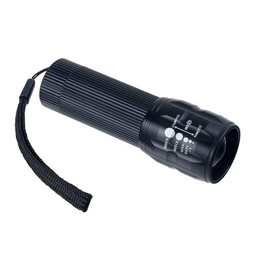 Фонарь PERFEO LT-004 120lm, 1LED, zoom, 3xAAA, черный