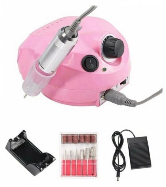 Nail Drill Аппарат для маникюра и педикюра YM-202 50000RPM розовый