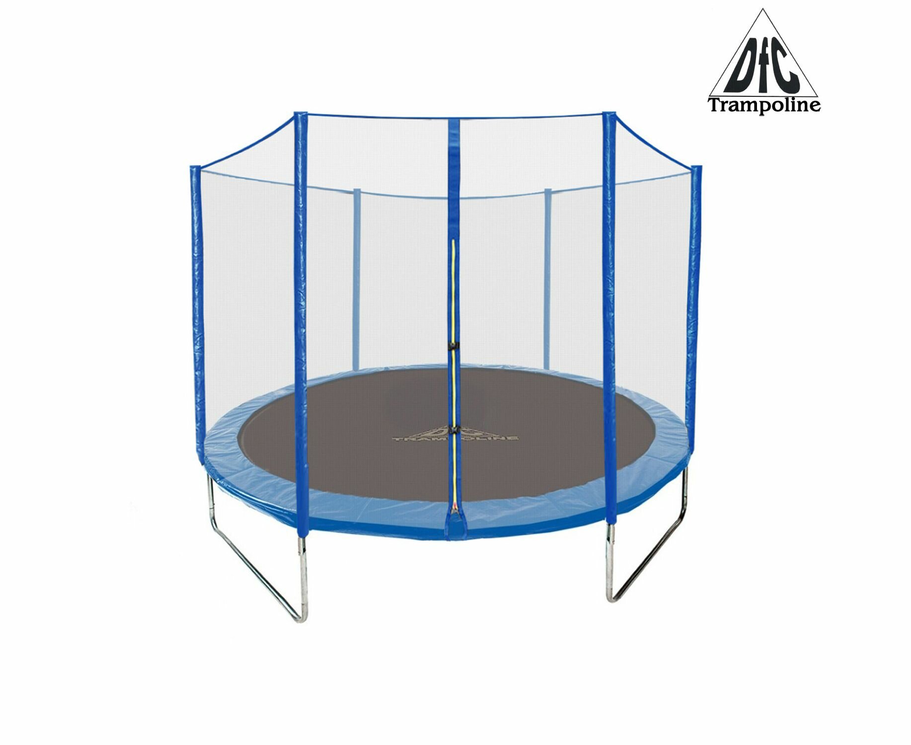 Батут DFC Trampoline Fitness 16ft наружн.сетка, синий (488см)(два короба)