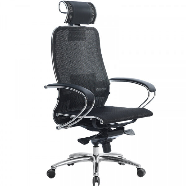 Кресло руководителя Метта Samurai S-2.04 офисное, обивка: текстиль, цвет: Черный плюс
