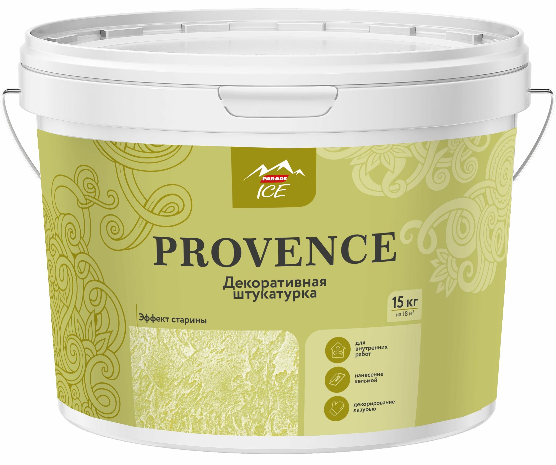 Штукатурка декоративная Parade Ice Provence 15 кг цвет белый