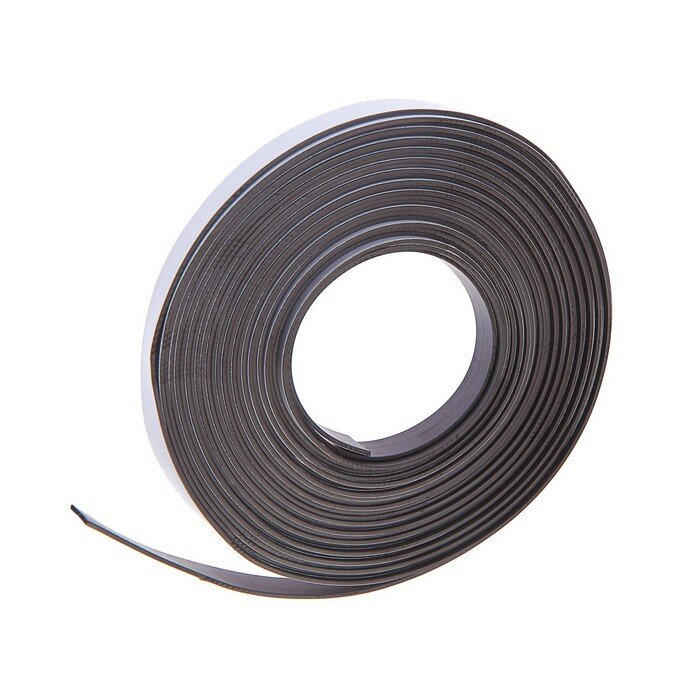 фото Магнитная лента тундра, с клеевым слоем, 12.5 х 1.5 мм, длина 10 м