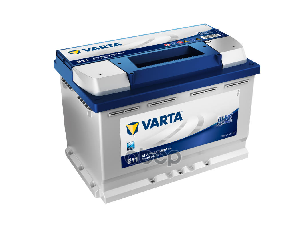 574 012 068 3132_аккумулятор! Blue Dynamic 74ah 680a + Справа 278x175x190 B13 Varta арт. 574012068