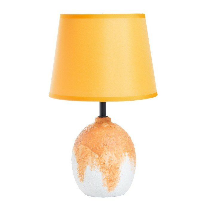 Настольная лампа "Зефир" Е14 40Вт оранжевый белый 30х30х33см - фотография № 7