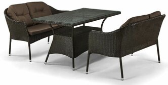 Комплект плетеной мебели Афина T198A/S54A-W53 Brown