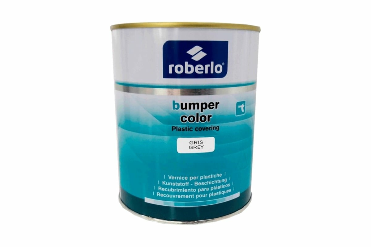 ROBERLO Универсальное структурное эластичное покрытие 1k bumper color для пластиков,серый,1л/12/ 61160