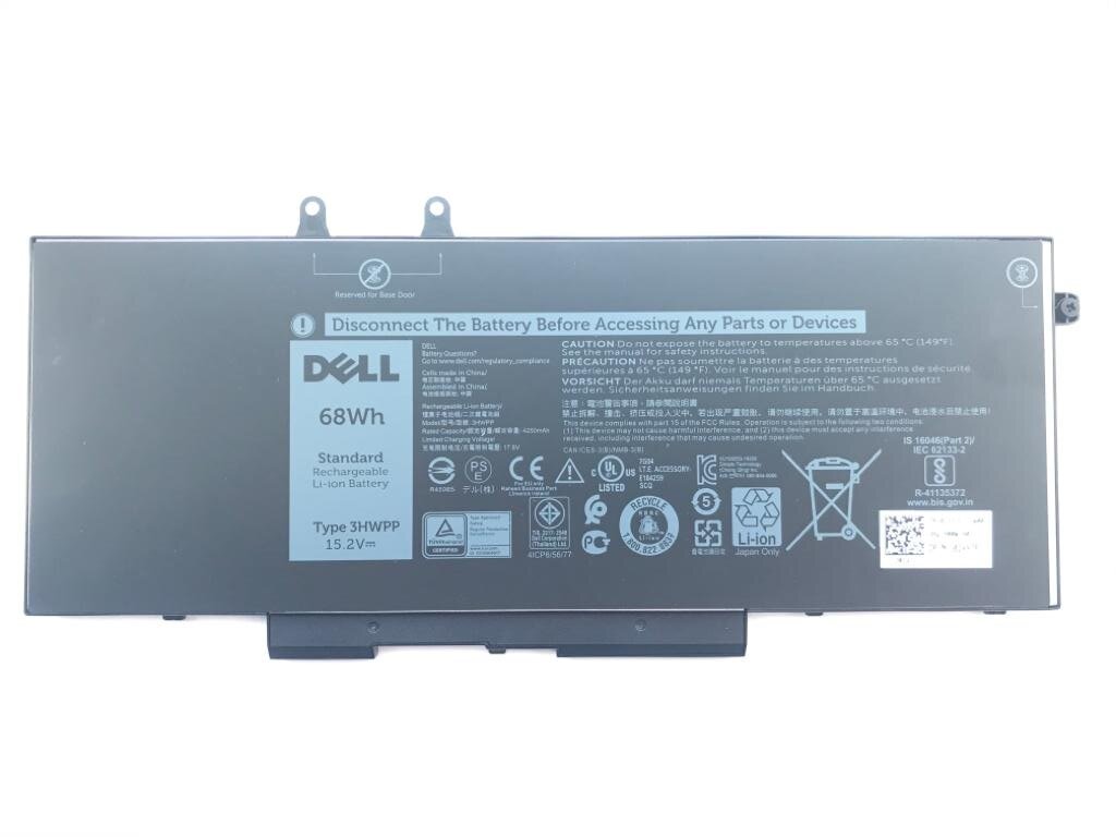 Аккумулятор (батарея) для ноутбука DELL 3HWPP Latitude 5401 P98G P98G003 5510 5410 5511 5411 5501 Precision 3550 3551 3541 (68Wh)