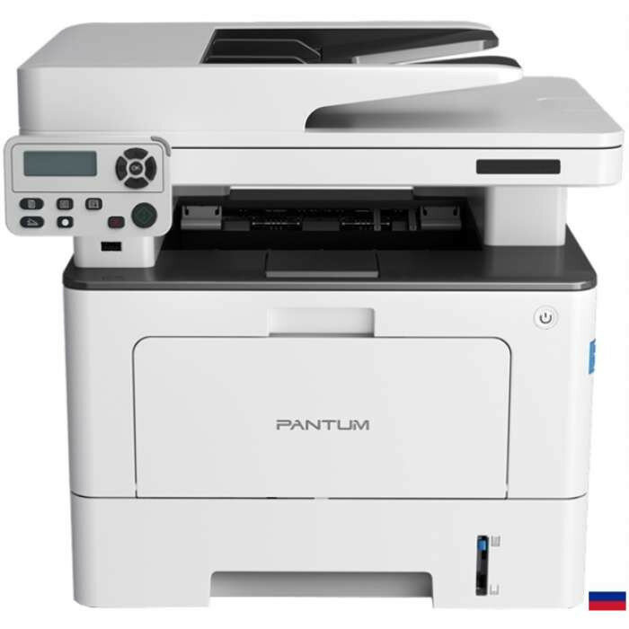 Лазерное многофункциональное устройство Pantum BM5106ADW, P/C/S, Mono laser, A4, 40 ppm (max 100000 p/mon), 1.2 GHz, 1200x1200 dpi, 512 MB RAM, Duplex, DADF50, paper tray 250 pages, USB, LAN, WiFi, start. cartridge 6000 pages