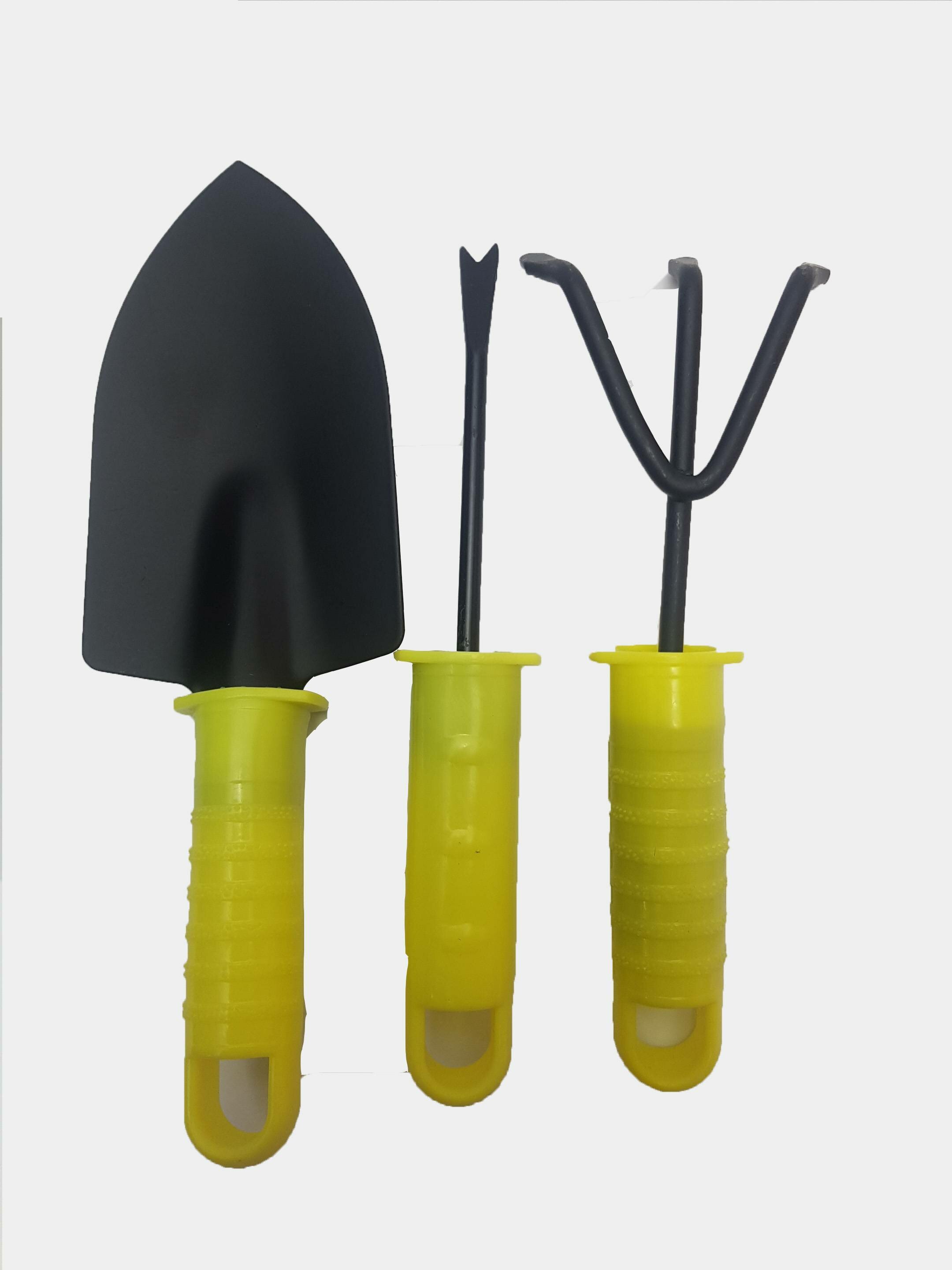 Комплект садовых инструментов: лопатка, рыхлитель, корнеудалитель, 21 см - фотография № 4