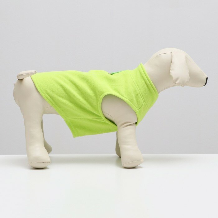 Толстовка-шлейка для собак, размер M, лаймовая (ДС 31, ОШ 30, ОГ 44 см) - фотография № 2