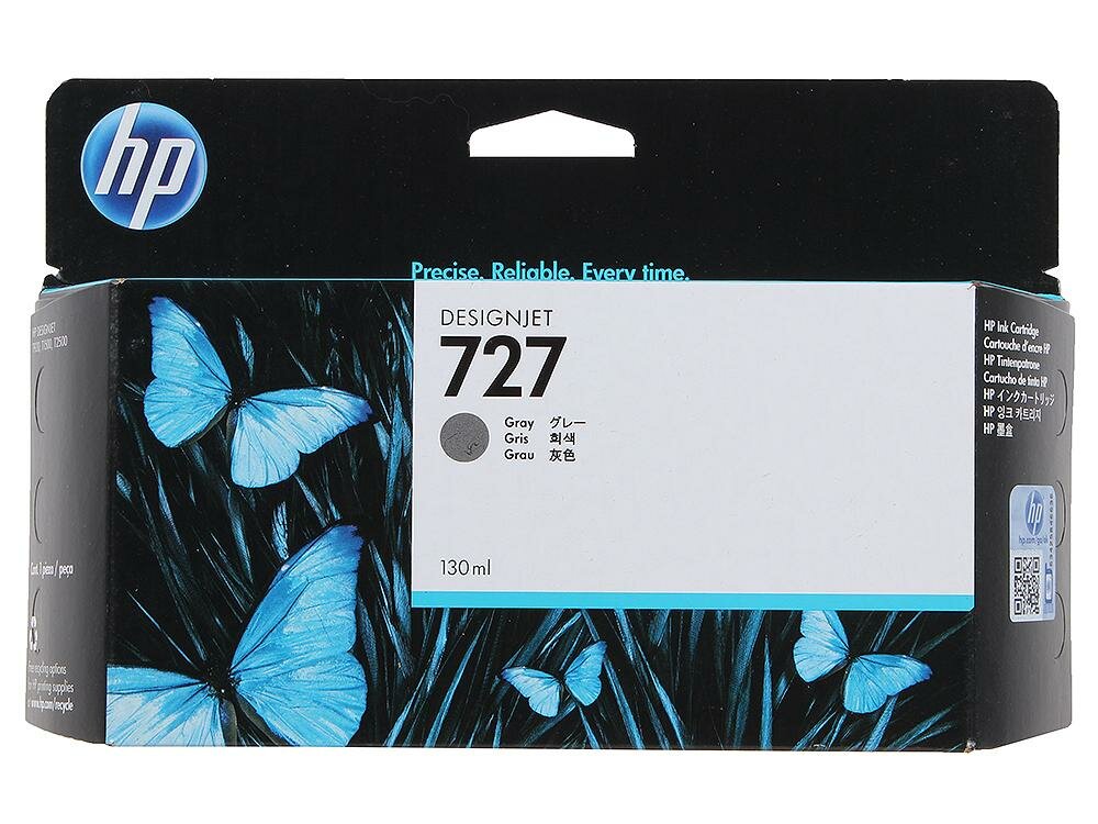 Картридж HP B3P24A №727 для HP Designjet T920/T1500 серый 130мл