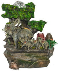 Декоративный настольный фонтан "Слоны 2"