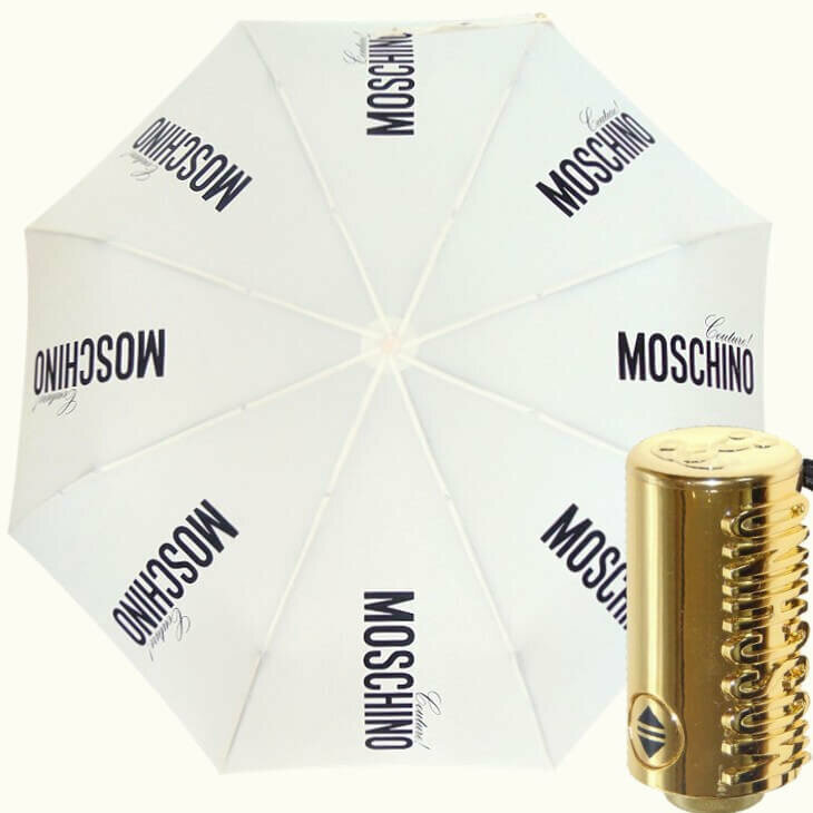 Зонт складной Moschino 8730-I Couture gold (Зонты)