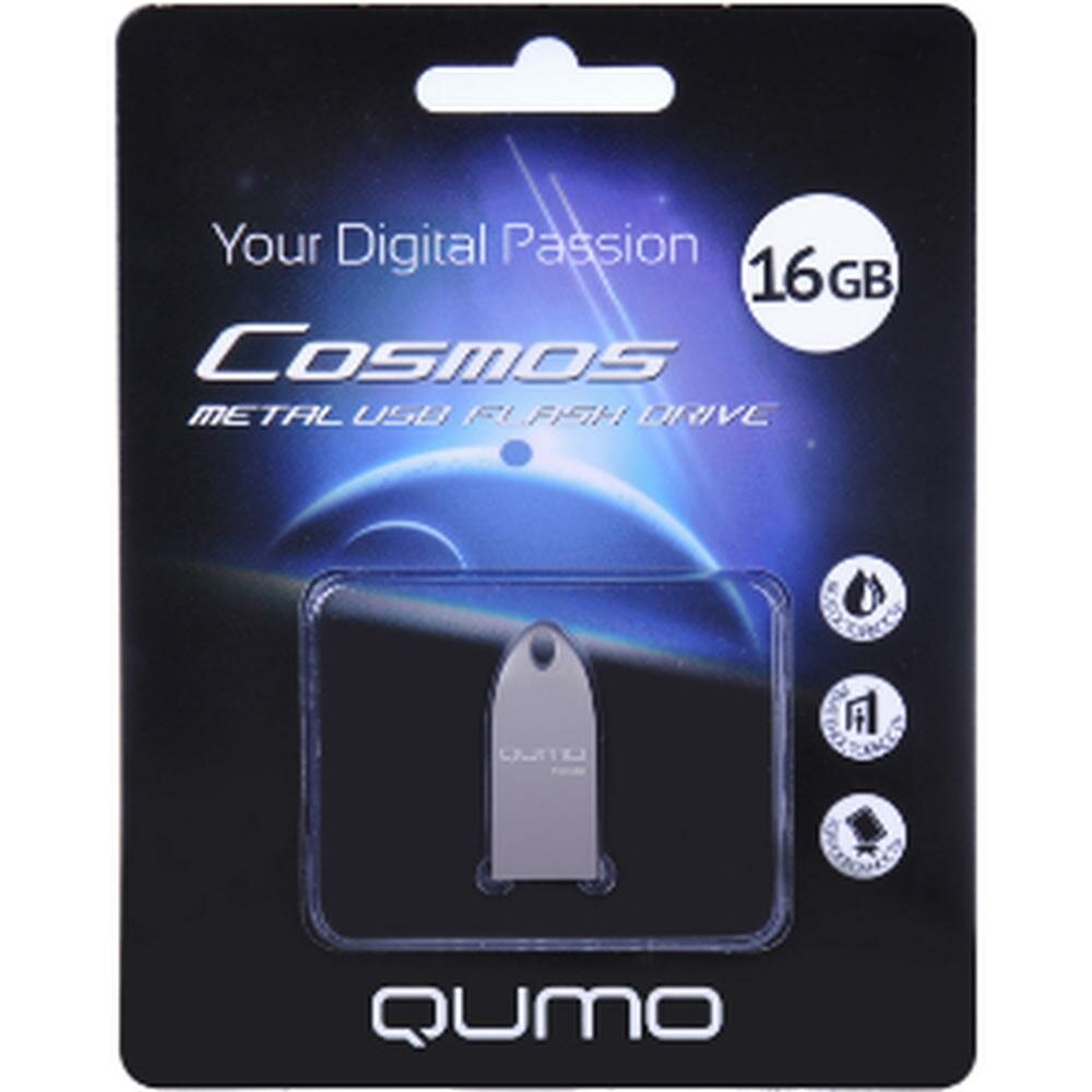 Флеш-диск 16GB Qumo Cosmo (QM16GUD-Cos) USB 2.0 серебристый