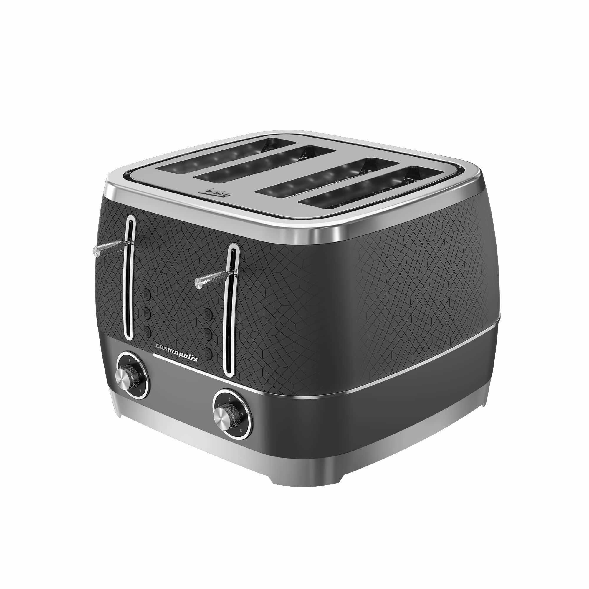 Тостер Beko TAM8402G Cosmopolis 4-Slice Toaster, гранитный серый - фотография № 1