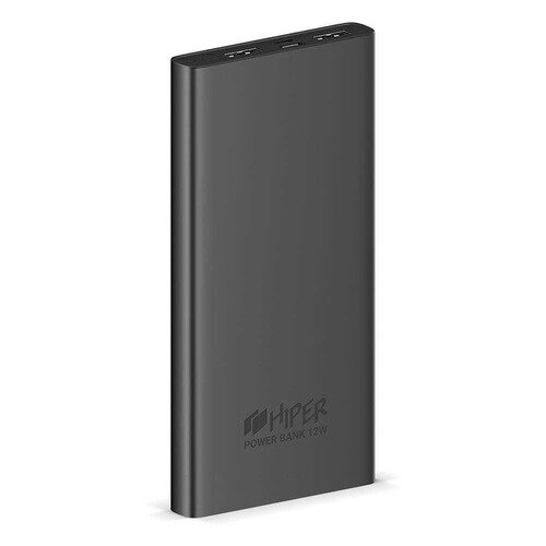 Внешний аккумулятор (Power Bank) HIPER Metal 10K, 10000мAч, темно-серый [metal 10k space gray]