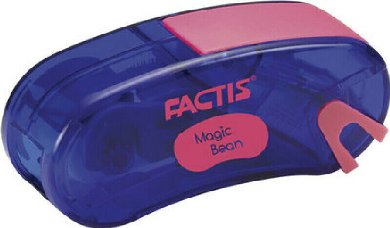 Точилка для карандашей Точилка FACTIS Magic Bean (Испания), с контейнером и стирательной резинкой, 65x30x20 мм, ассорти, F4715215