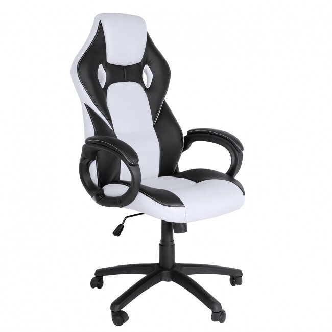 Кресло Меб-фф Компьютерное кресло MF-372 black white