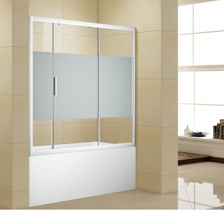 Шторка на ванну Aquanet Practic AE10-B-160H150U-CP 160x150 прозрачное стекло