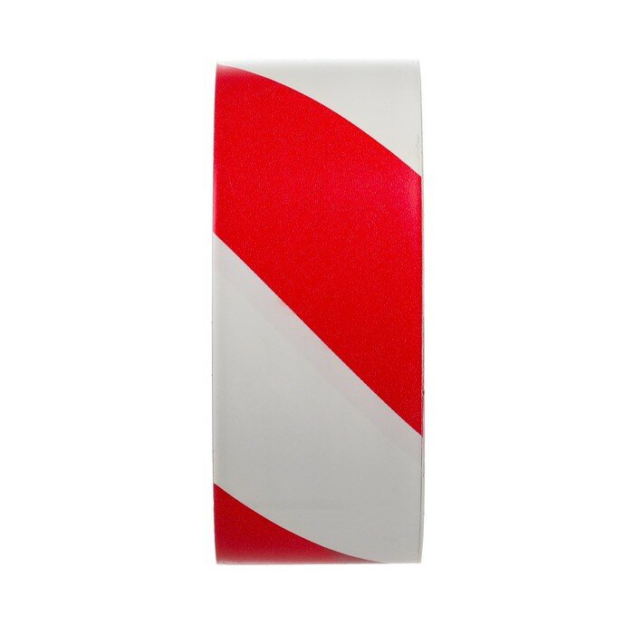 Лента сигнальная, клейкая, разметочная "Unibob" красно-белая, ширина - 5 см, 50 м - фотография № 4