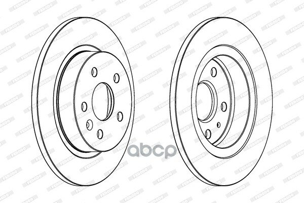 Торм.Диск Зад.[268x12] 5 Отв. Ferodo арт. DDF1872C