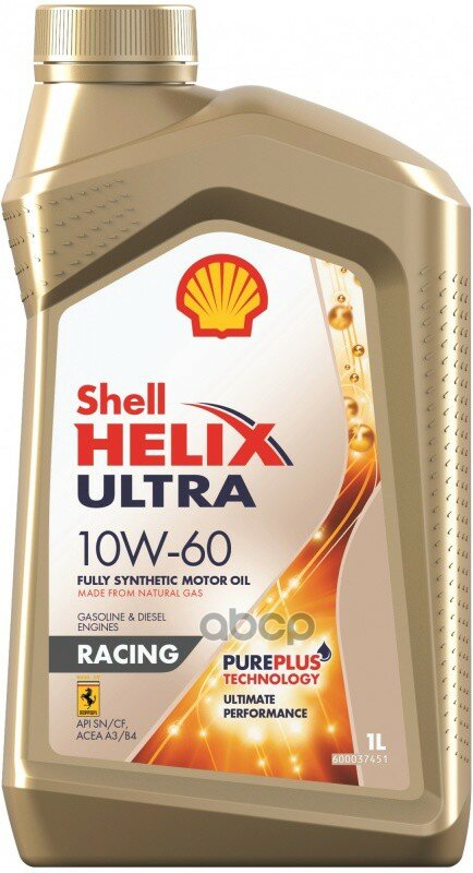 Shell Масло Моторное Shell Helix Ultra Racing 10w-60 Синтетическое 1 Л 550046411