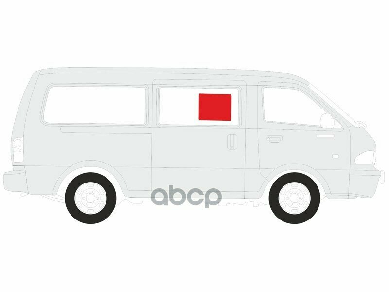 фото Стекло Кузова Боковое (Не Опускное) (Справа/ Цвет Зеленый) Volkswagen Caravelle 90-03 XYG арт. VW-T4 SF/RH/X