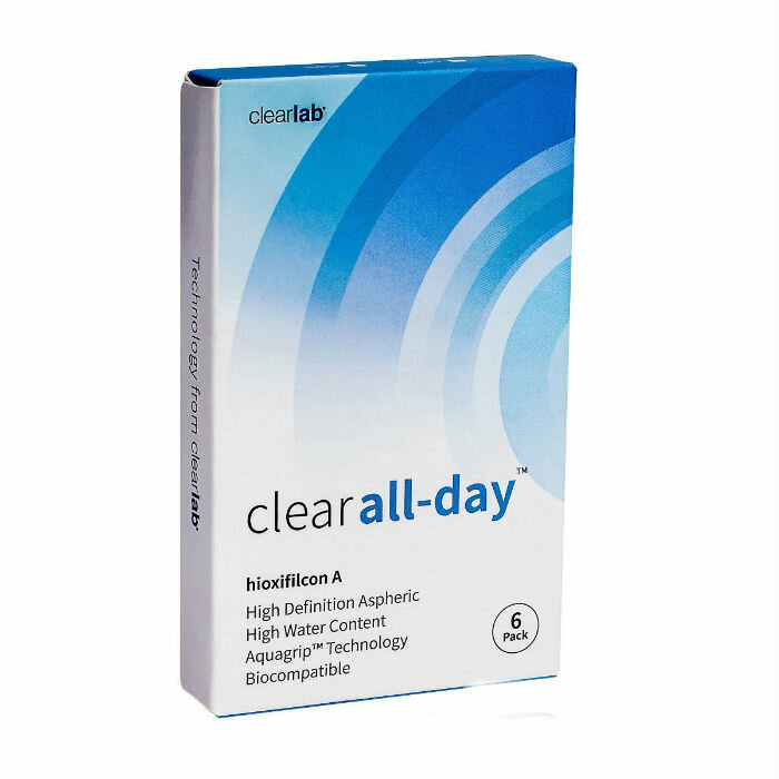 Контактные линзы Clear All-Day R8.6, на месяц -2,50 6 шт.