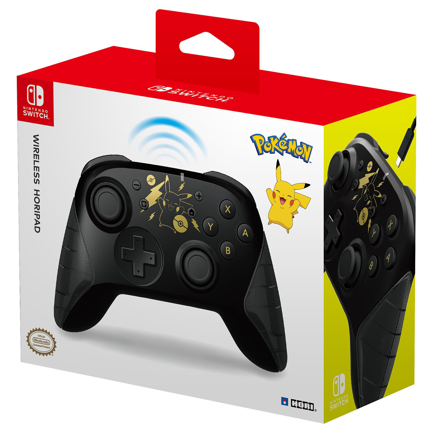 Nintendo Switch Геймпад Hori Wireless Horipad (Pikachu Black & Gold) для консоли Switch (NSW-293U)