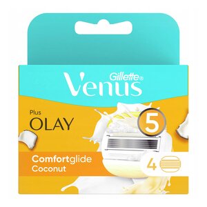 Фото Сменные кассеты Gillette Venus Olay Plus Comfortglide Coconut с ароматом кокоса, 4шт.