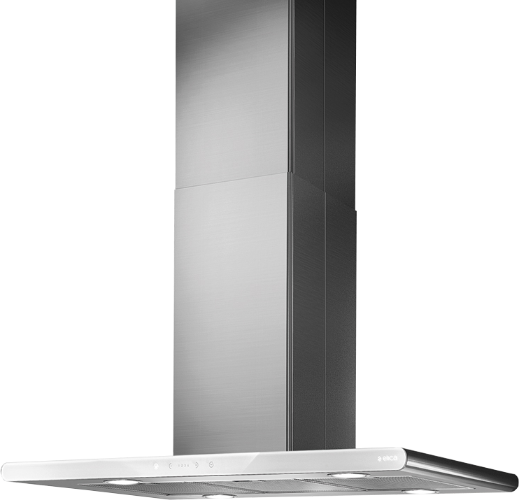 Кухонная вытяжка Elica GALAXY ISLAND WHIX/A/90X45 (1000) нерж. сталь + белое стекло (сенсорное)